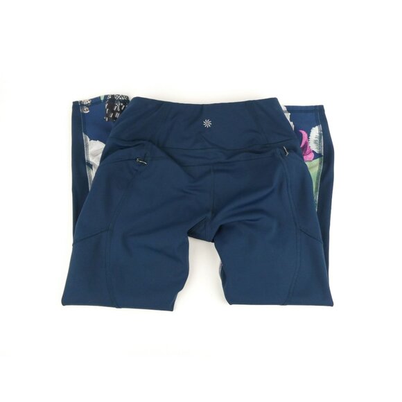 Athleta Blue Floral Print Tight XSP - Picture 8 of 11